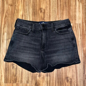 Hollister women’s shorts 31 13 Jean vintage black grey stretch high rise 3”